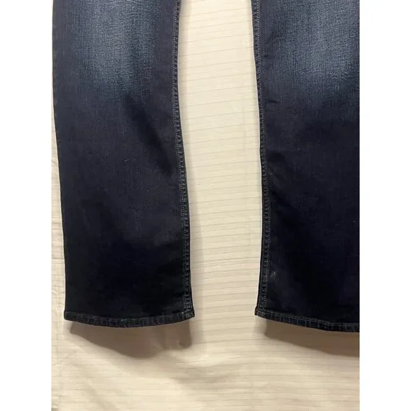 Lee Riders Midrise Bootcut Jeans Womens 22W Dark Wash Stretch Denim Cotton Blend - Picture 5 of 16